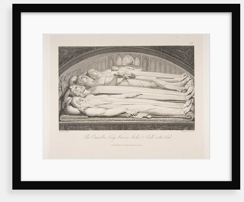 The Counsellor, King, Warrior, Mother & Child in the Tomb, from The Grave, a Poem…, March 1, 1813 by Luigi Schiavonetti