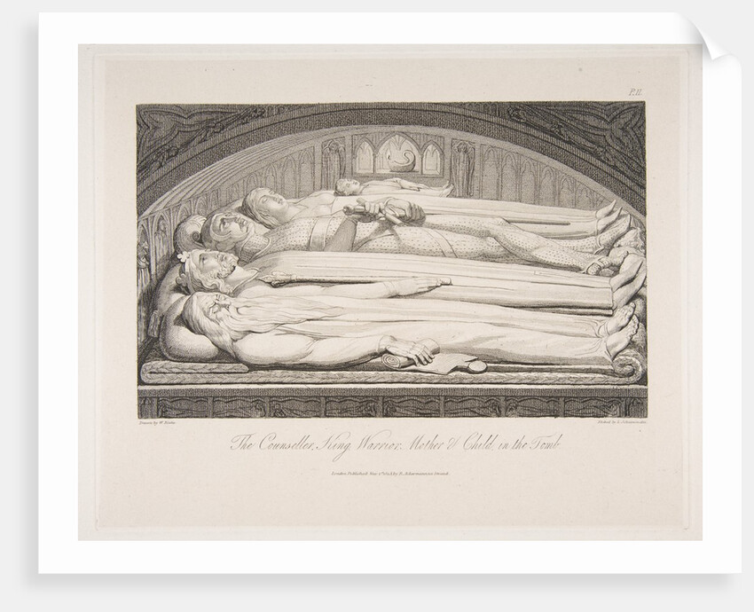 The Counsellor, King, Warrior, Mother & Child in the Tomb, from The Grave, a Poem…, March 1, 1813 by Luigi Schiavonetti