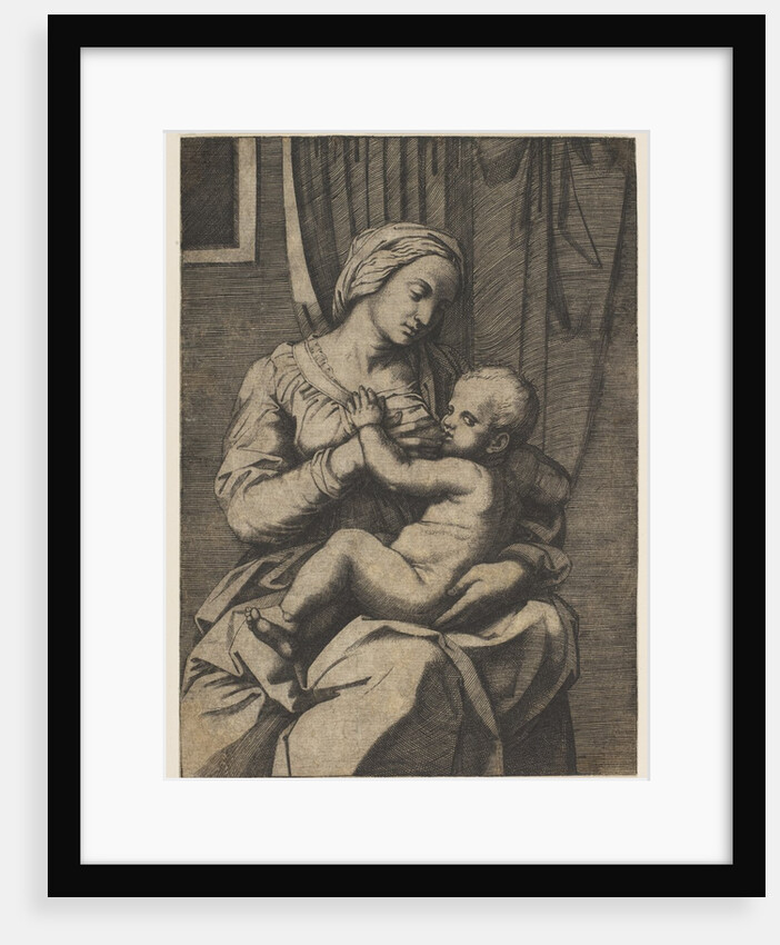 Virgin nursing the infant Christ on her lap, 1515-20 by Marco Dente