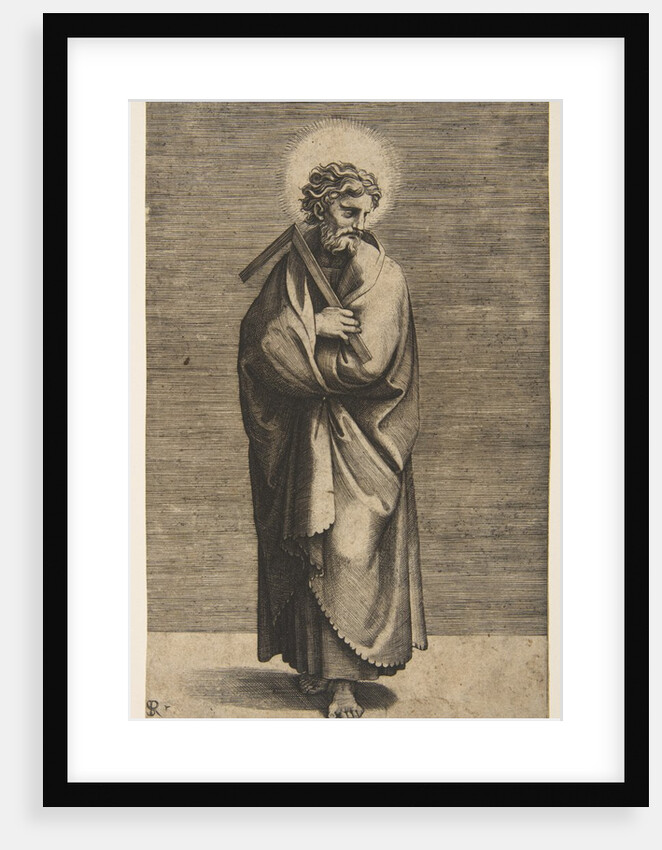 Saint Thomas holding a square rule, his head turned to the right, ca. 1515-27 by Marco Dente