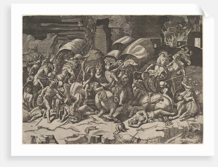 Battle with a Cutlass, ca. 1515-27 by Marco Dente
