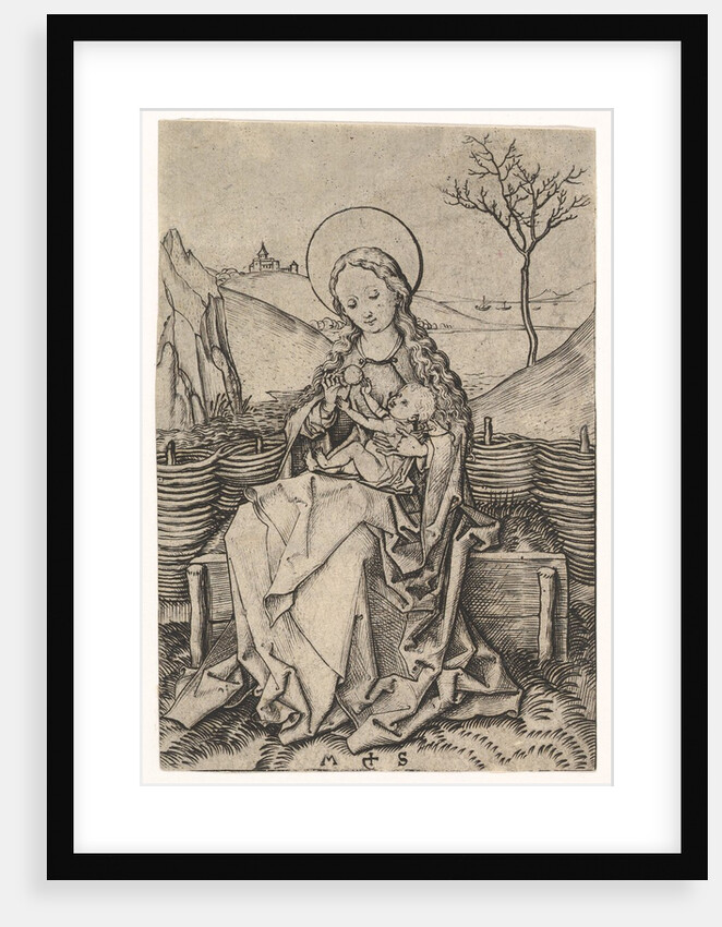 Virgin and Child on a Grassy Bench, ca. 1435-1491 by Martin Schongauer