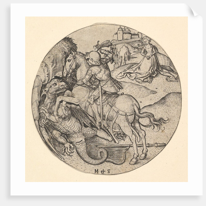 St. George Slaying the Dragon, ca. 1435-1491 by Martin Schongauer