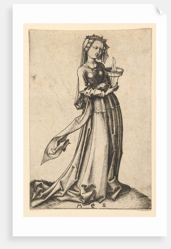 The Fourth Wise Virgin, from the series The Wise and Foolish Virgins, ca. 1435-1491 by Martin Schongauer