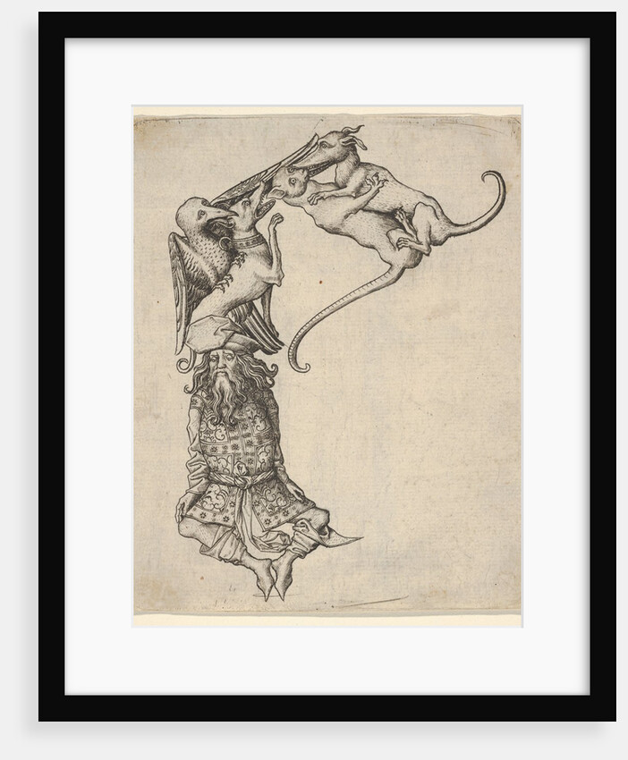 The Letter E, from The Alphabet, 1466-67 by Master ES