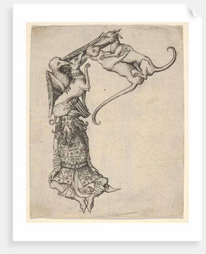 The Letter E, from The Alphabet, 1466-67 by Master ES