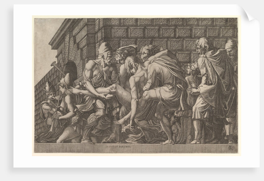 The Wounded Paris Carried from the Field of Battle by Master FG