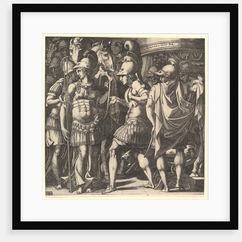 Alexander welcoming Thalestris and the Amazons, mid-16th century by Master FG
