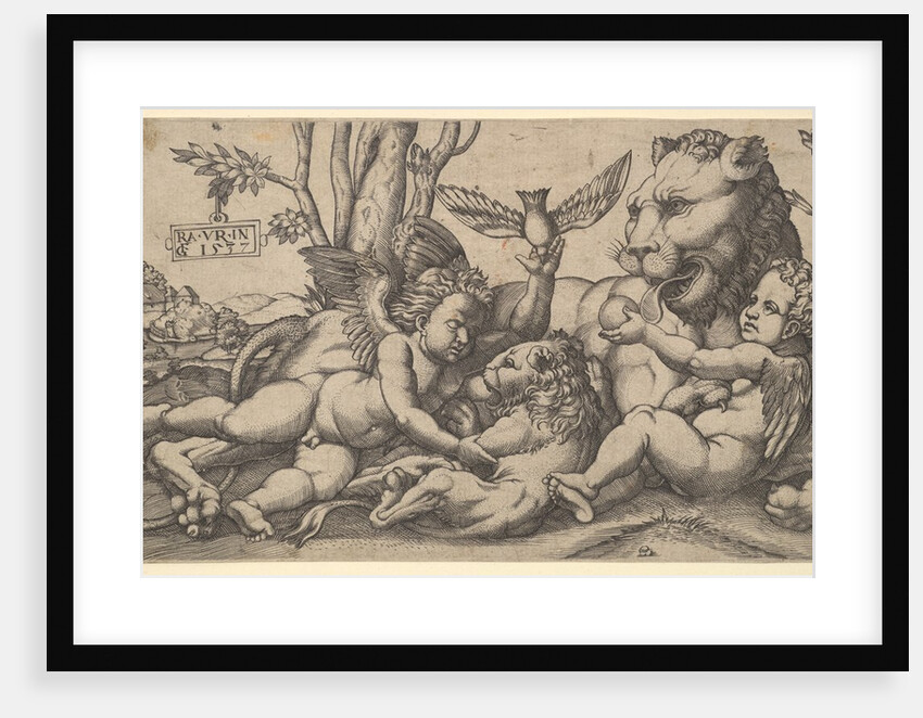 Putti and Lions, 1547 by Master FG