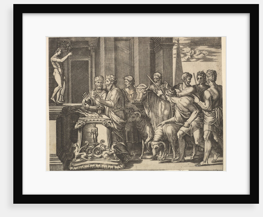 Psyche's father consulting the oracle, from 'The Fable of Psyche', 1530-60 by Master of the Die
