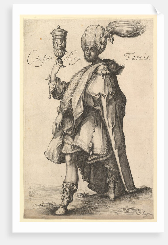 Caspar, after Three Magi series by Jacques Bellange, ca. 1615 by Matthaus Merian
