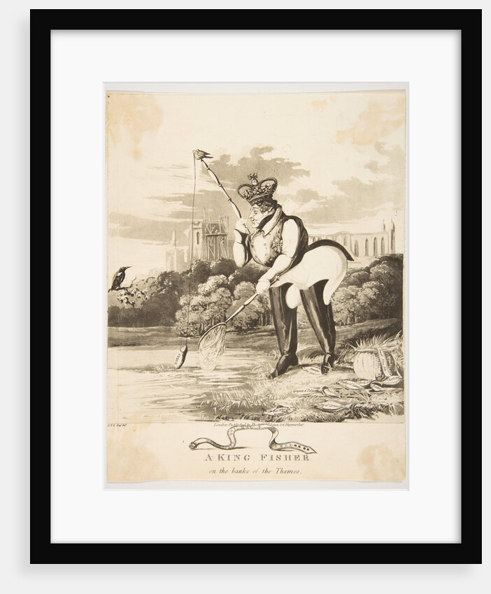 A King Fisher on the Banks of the Thames, 1827 by Monogrammist JVS