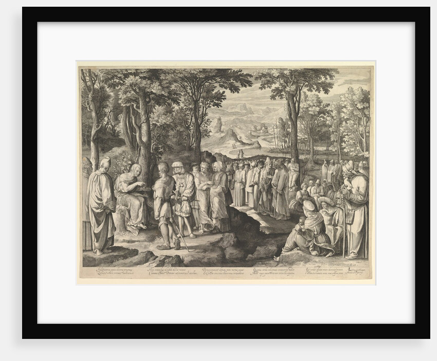 John the Baptist Preaching in the Desert, ca. 1527-28 by Nicolaes de Bruyn/Lucas van Leyden