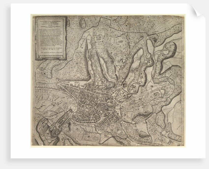 Speculum Romanae Magnificentiae: View of Rome from the West, 1557 by Nicolas Beatrizet
