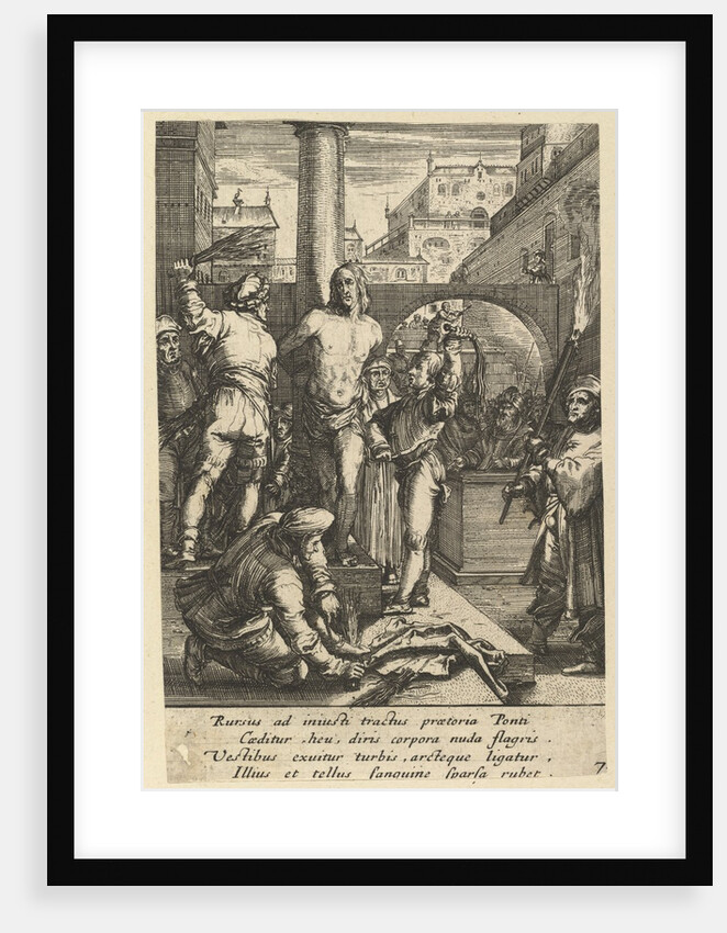 The Flagellation of Christ, from The Passion of Christ, mid 17th century by Nicolas Cochin