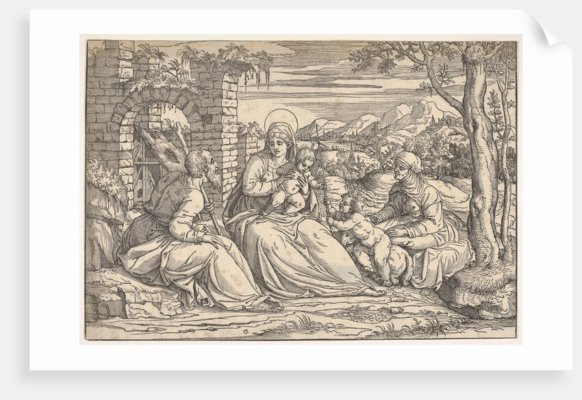 The Holy Family with saints Elizabeth and John, ca. 1550 by Nicolò Boldrini (attributed to)