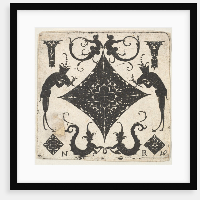 Concave Lozenge-shaped Panel and Grotesque Figures, ca. 1620-30 by Noel Rouillard