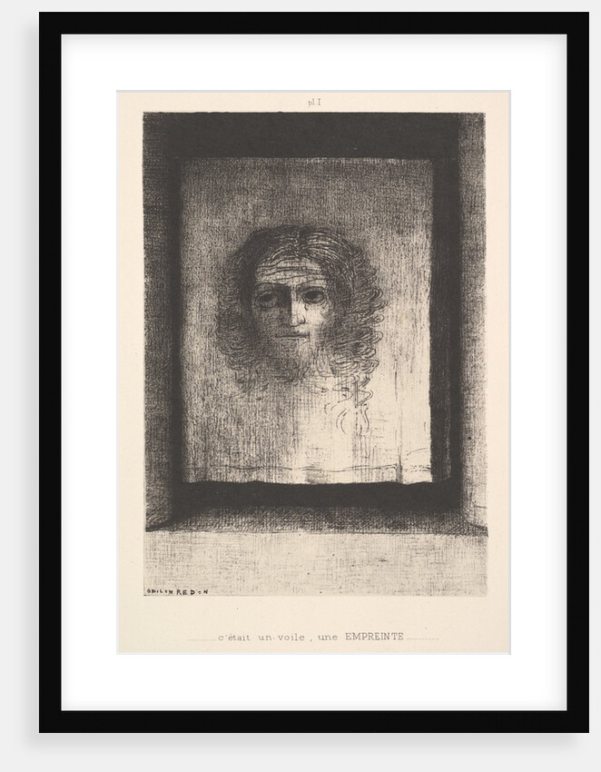 A Veil, a Printed Image, 1891 by Odilon Redon