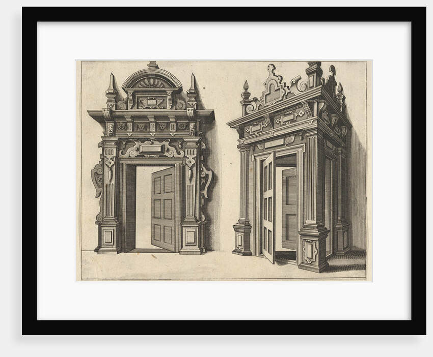 Two Wooden Portals from 'Verscheyden Schrynwerck' ['Plusieurs Menuiseries'], 1658 by Paul Vredeman de Vries