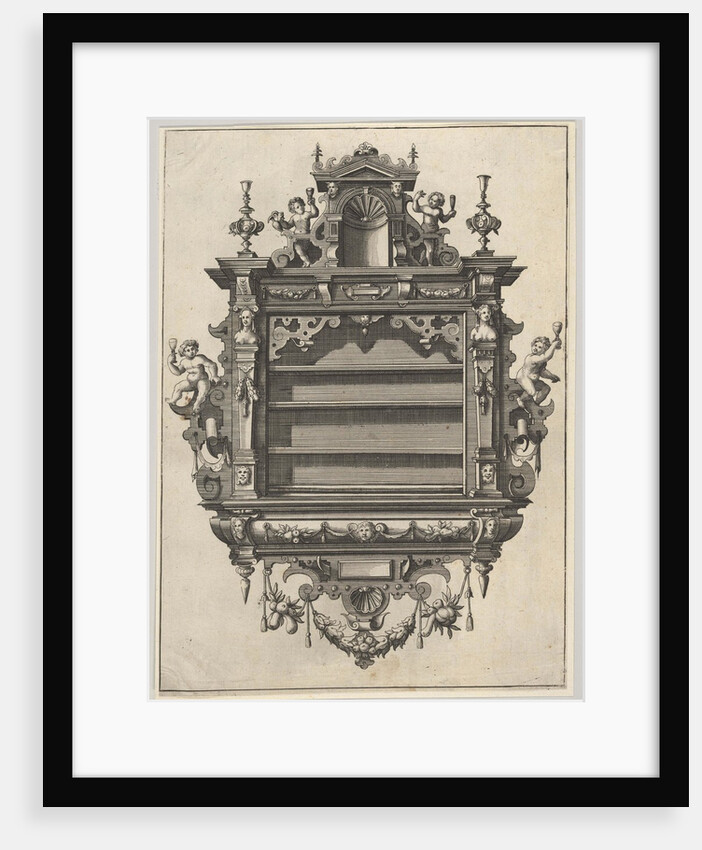Wall-mounted Shelf Unit from 'Verscheyden Schrynwerck' ['Plusieurs Menuiseries'], 1658 by Paul Vredeman de Vries