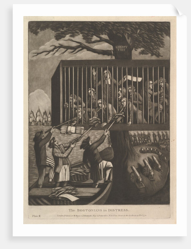 The Bostonians in Distress, November 19, 1774 by Philip Dawe (attributed to)