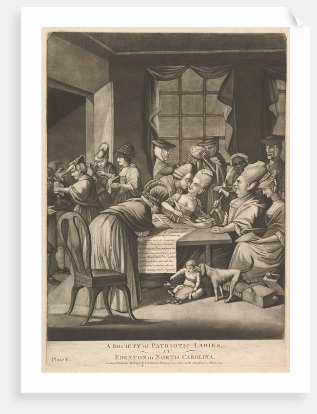 A Society of Patriotic Ladies at Edenton in North Carolina, March 25, 1775 by Philip Dawe (attributed to)