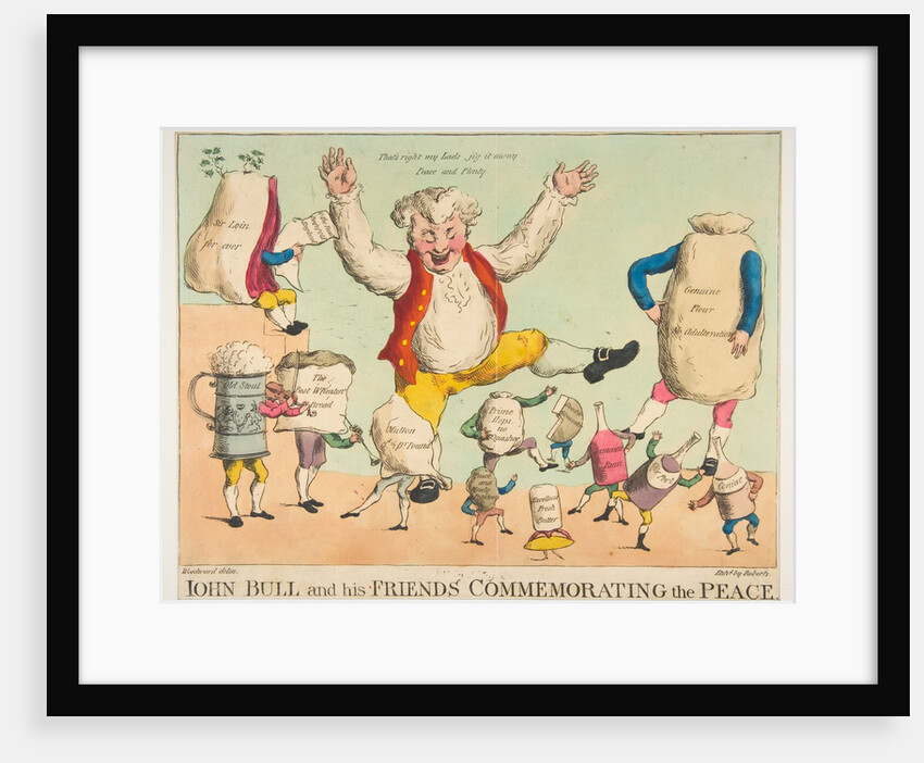 John Bull and His Friends Commemorating the Peace, ca. 1801 by Piercy Roberts