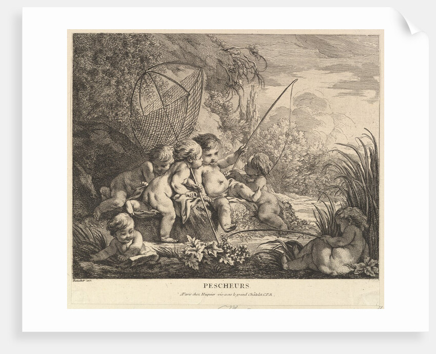 Children Fishing, ca. 1738 by Pierre Alexandre Aveline