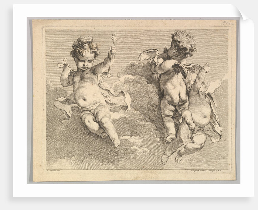 Trois Amours dont un tient une flèche, from Premier… by Pierre Alexandre Aveline