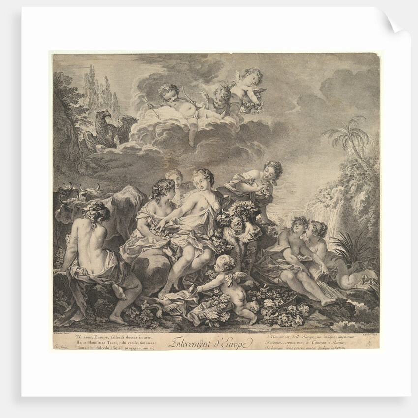 Enlevement d'Europe, 18th century by Pierre Alexandre Aveline