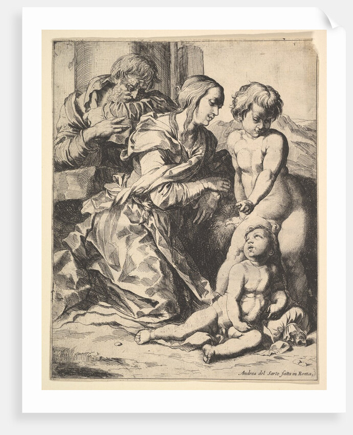 Virgin kneeling before Christ, 1610-42 by Pierre Brebiette