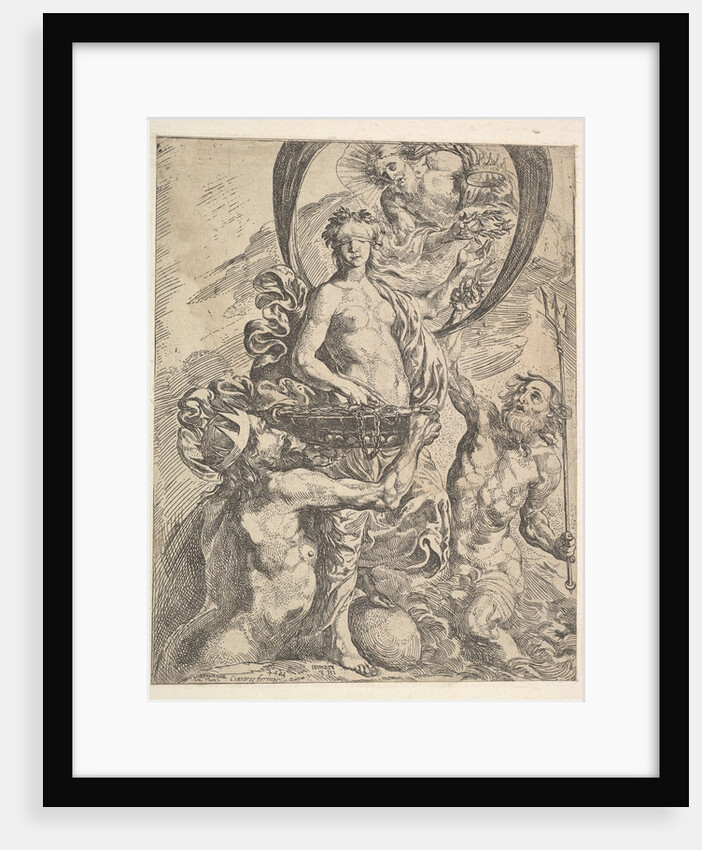 Jupiter, Pluto, and Neptune Offering their Riches to Fortune, 1624 by Pierre Brebiette