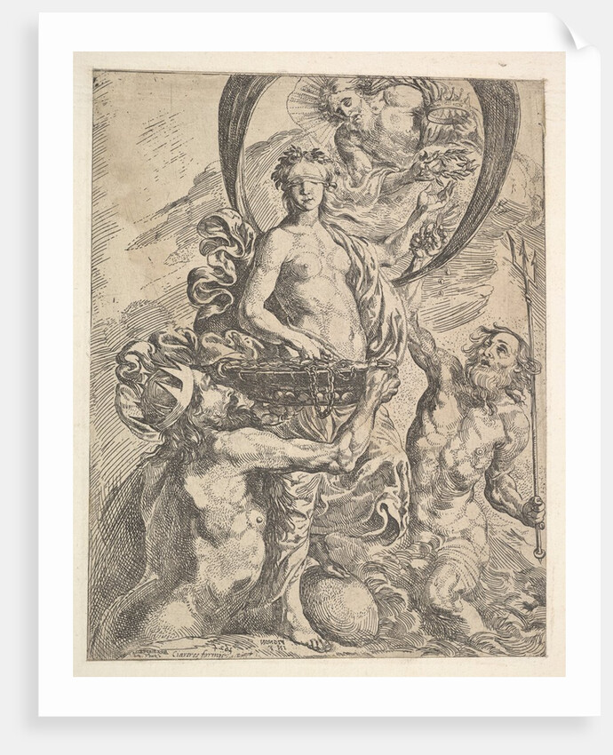 Jupiter, Pluto, and Neptune Offering their Riches to Fortune, 1624 by Pierre Brebiette