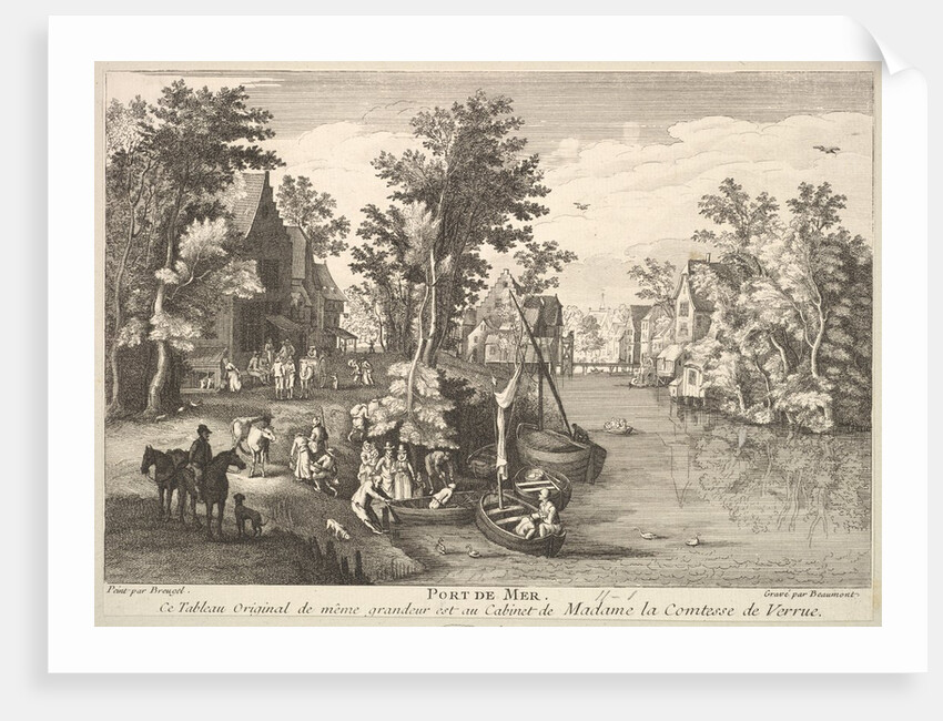 Sea Port after the painting in the collection of Madame la Comtesse de Verrue by Pierre Francois Beaumont