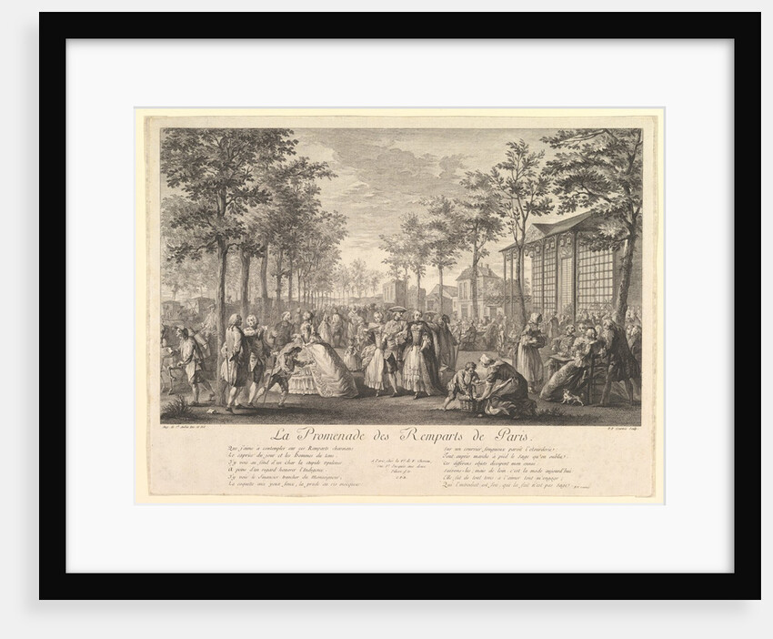 La Promenade des Remparts de Paris, 1760 by Pierre Francois Courtois