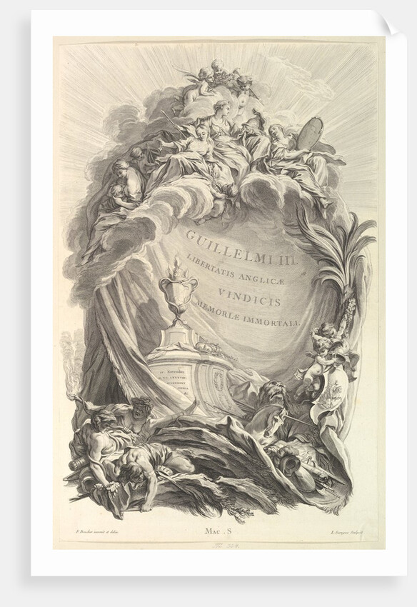 Frontispice pour le 'Tombeau de Guillaume III by Pierre-Louis de Surugue