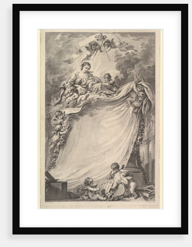 Diploma of Free Masons of Bordeaux, 1765-66 by Pierre Philippe Choffard