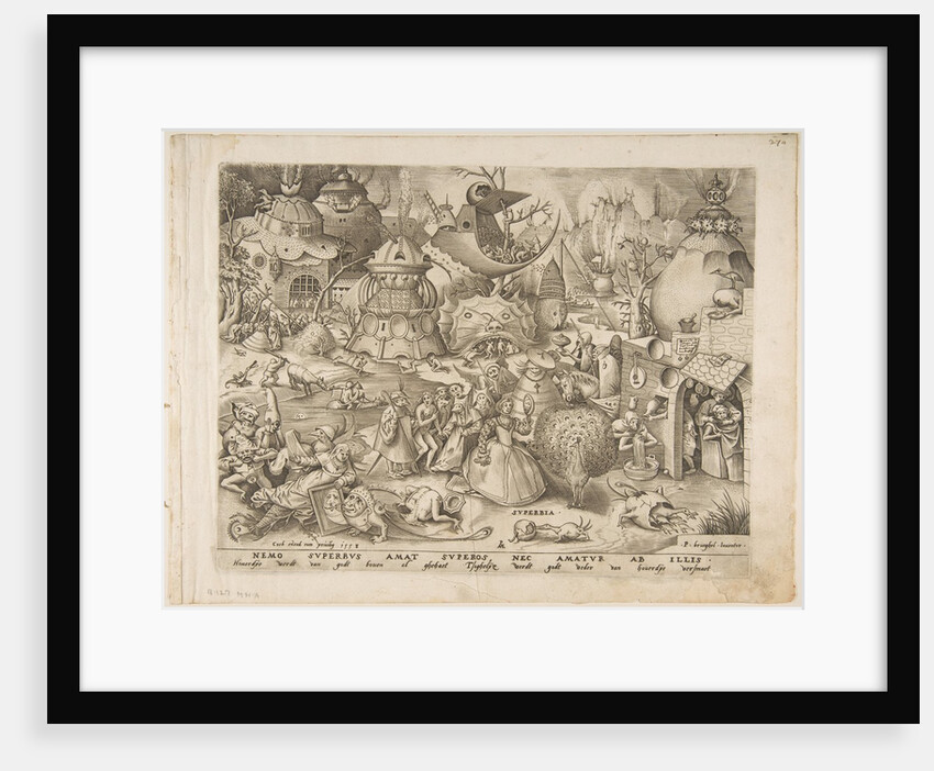 Pride from The Seven Deadly Sins, 1558 by Pieter van der Heyden