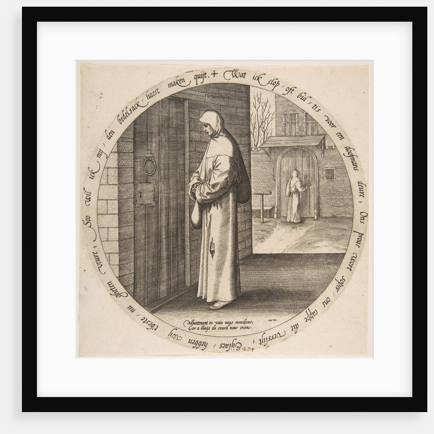 One Begs in Vain at the Door of the Deaf, from Twelve Flemish Proverbs, ca. 1568 by Jan Wierix