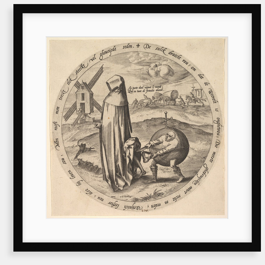The Misanthrope Robbed by the World, from Twelve Flemish Proverbs, ca. 1568 by Jan Wierix