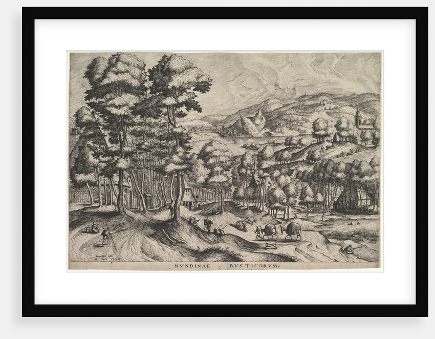 Rustic Market from The Large Landscapes, ca. 1555-56 by Johannes van Doetecum I/Lucas van Doetecum