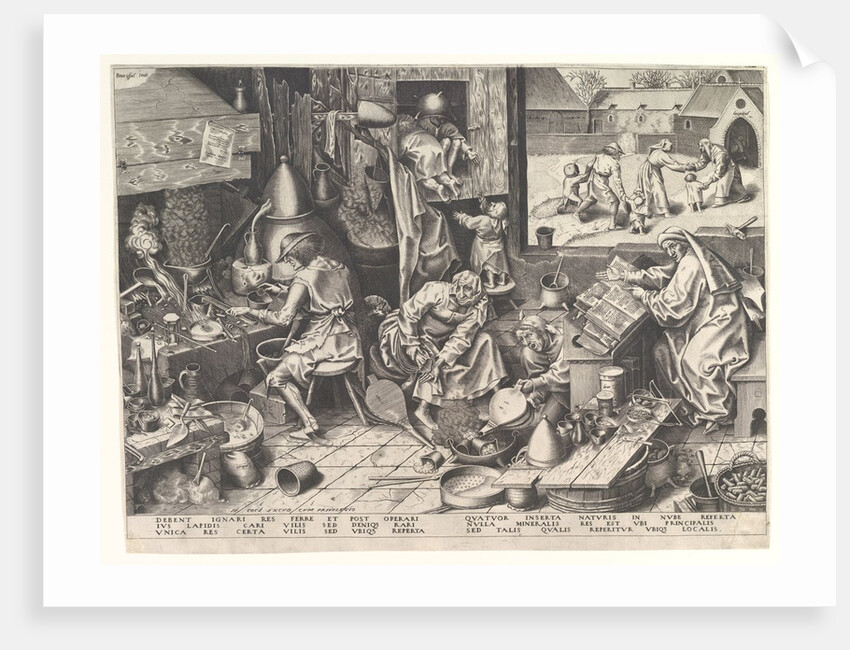The Alchemist, after 1558 by Philip Galle