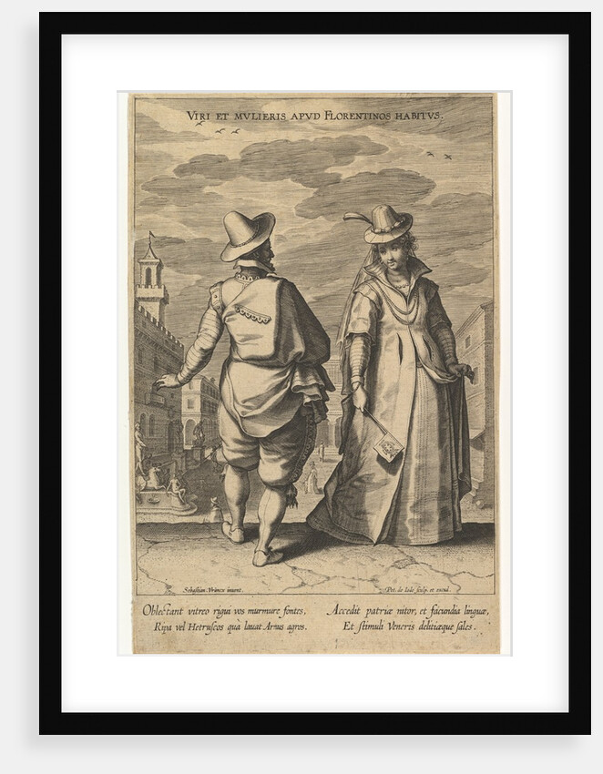 Viri et Mulieris apud Florentinos Habitus, from Fashions of Different Nations by Pieter de Jode I