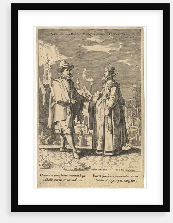 Mercatoris Belgae Eiusque Coniugis Vestitus, from Fashions of Different Nations by Pieter de Jode I