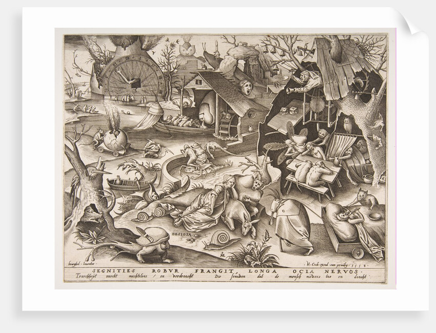 Sloth, from the series The Seven Deadly Sins, 1558 by Philip Galle