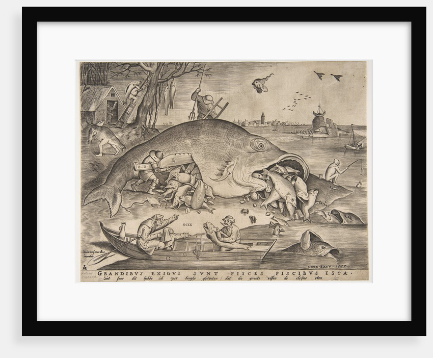 Big Fish Eat Little Fish, 1557 by Pieter van der Heyden/Pieter Bruegel the Elder