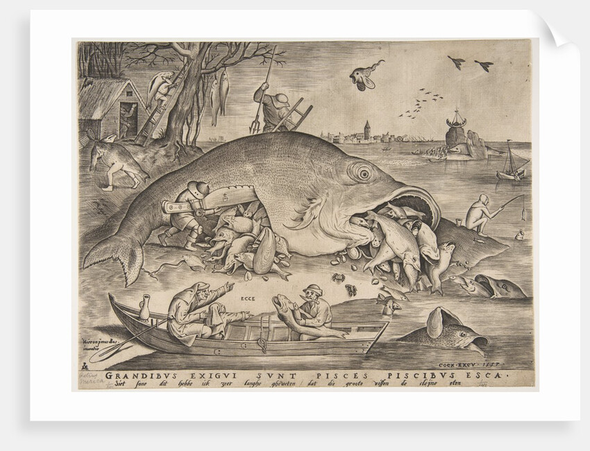Big Fish Eat Little Fish, 1557 by Pieter van der Heyden/Pieter Bruegel the Elder