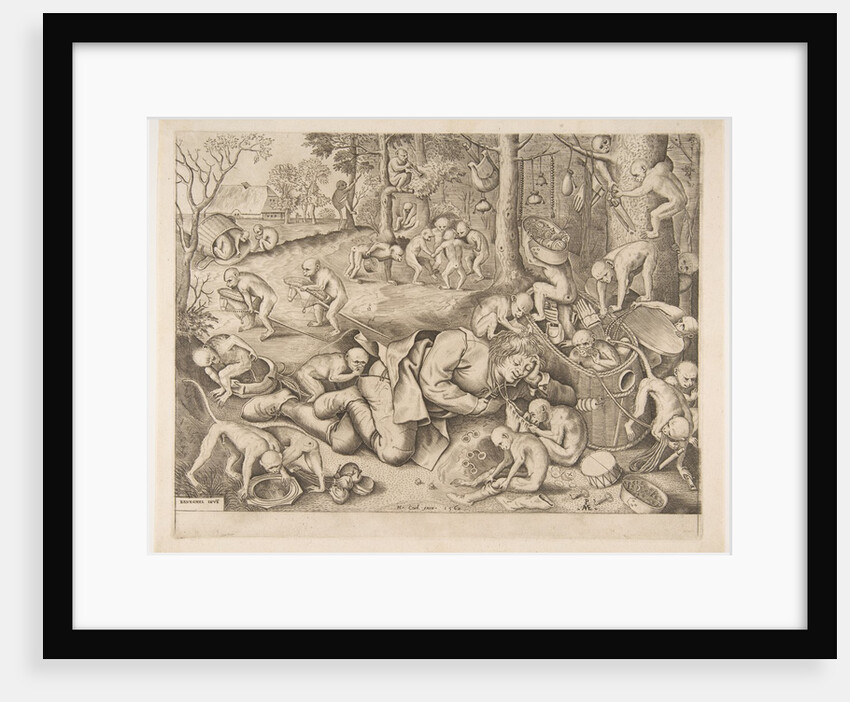 The Merchant Robbed by Monkeys, 1562 by Pieter van der Heyden/Pieter Bruegel the Elder