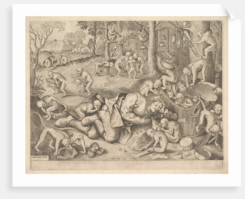 The Merchant Robbed by Monkeys, 1562 by Pieter van der Heyden/Pieter Bruegel the Elder