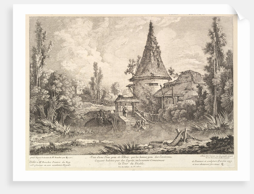View of Tower near Blois, mid 18th century by Quentin Pierre Chedel